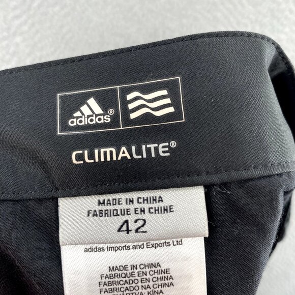 Adidas Shorts Mens 42 Black ClimaLite Golf Chino Activewear Performance Outdoor - Picture 5 of 13